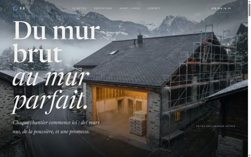 Site web réalisé pour EB Plâtrerie Peinture